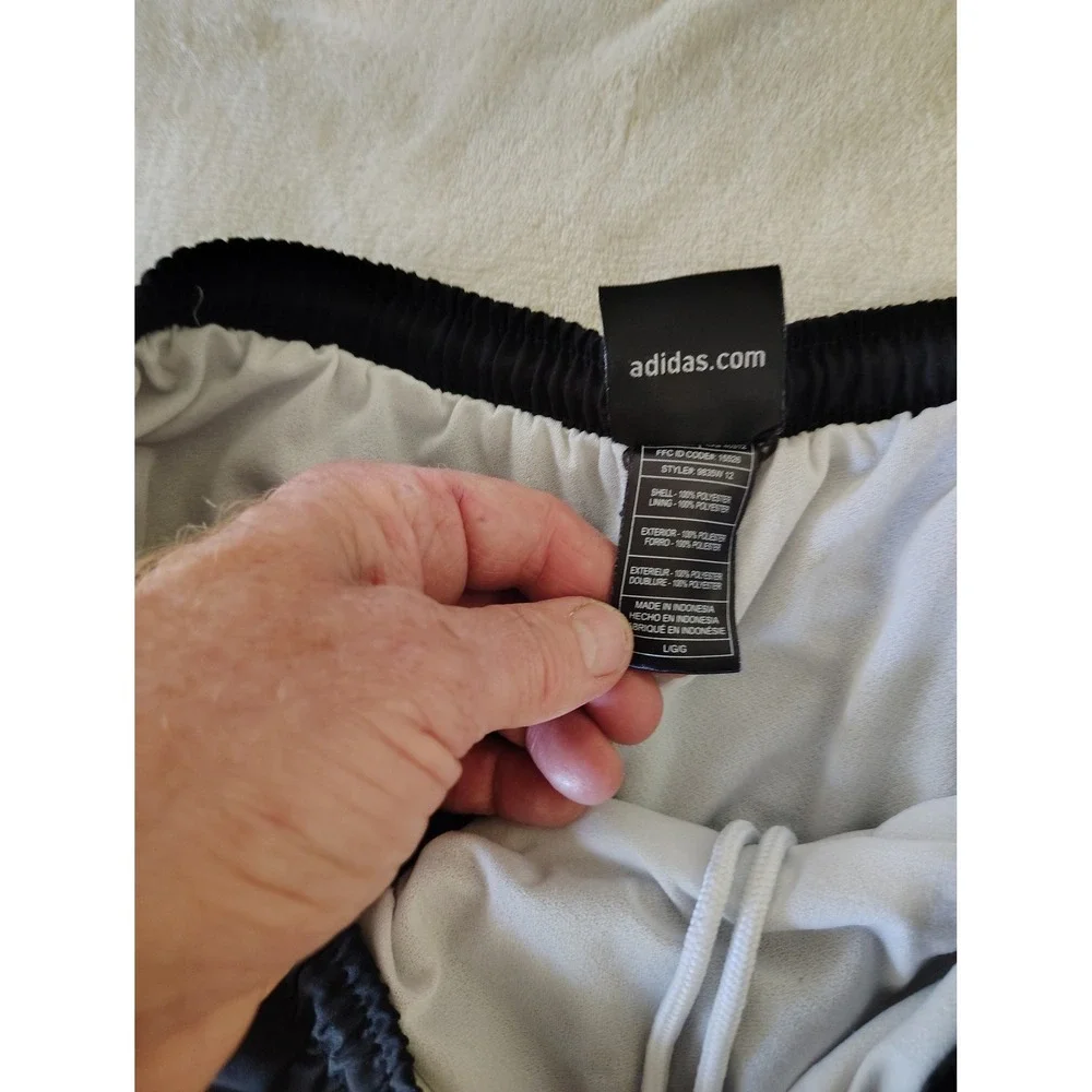 Adidas Marathon‎ 10 Running Shorts Black White Stripes Womens Large 9830W12